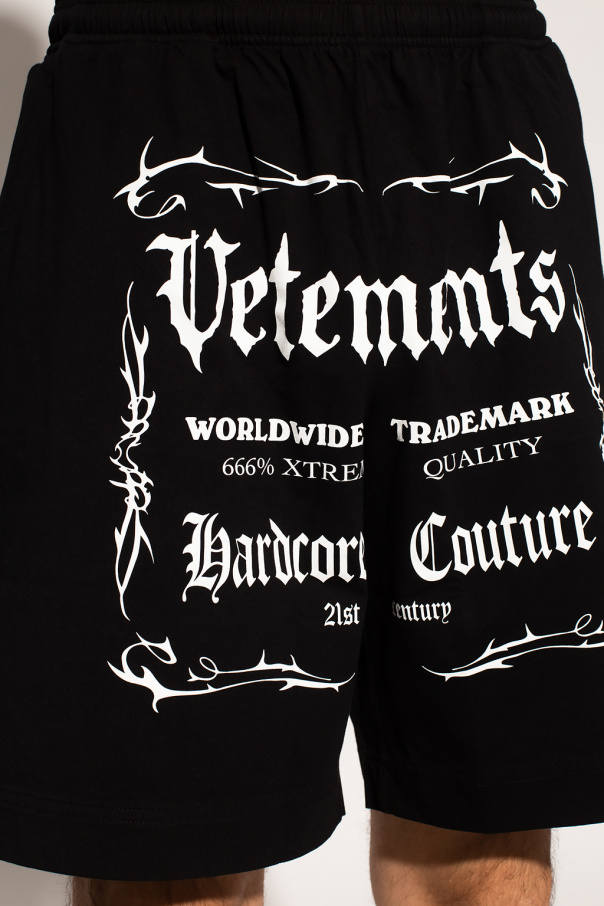 Black Shorts with logo VETEMENTS - Vitkac Canada